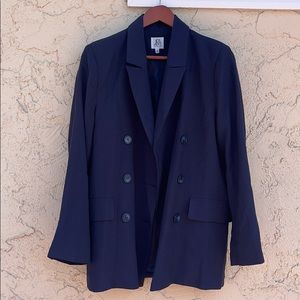 Navy blue double breasted blazer